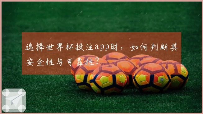 选择世界杯投注app时，如何判断其安全性与可靠性？